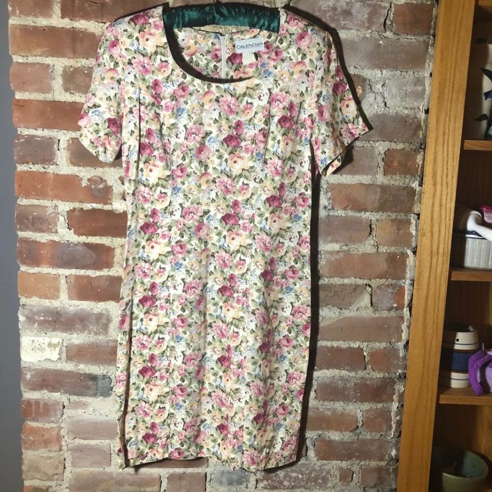 Vintage 1990s Floral Shift Dress 4